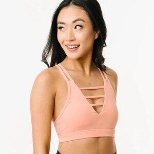 Zyia Active Peach Grid Bra (M)